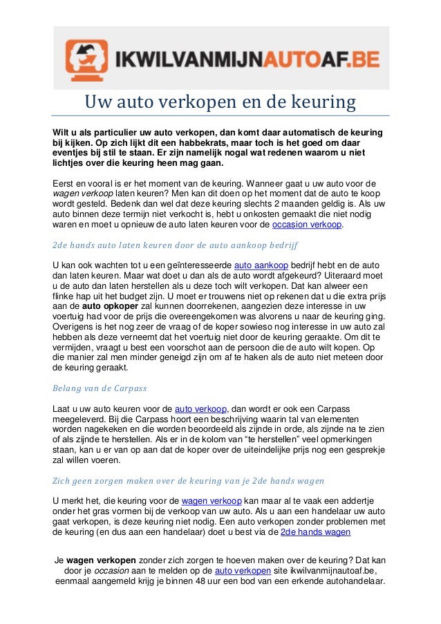 verkoop auto particulier aan handelaar verkoop auto particulier aan handelaar
